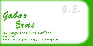 gabor erni business card